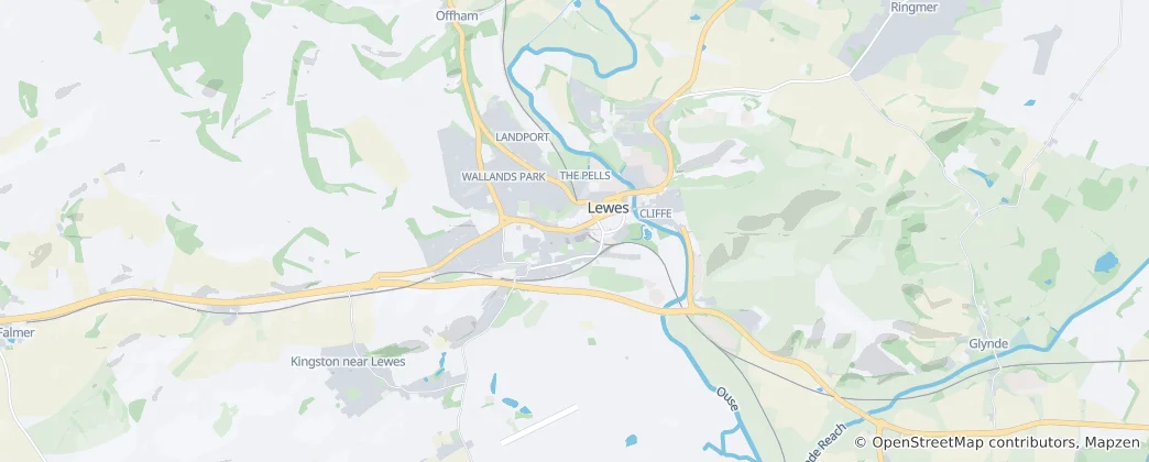 Map of Lewes