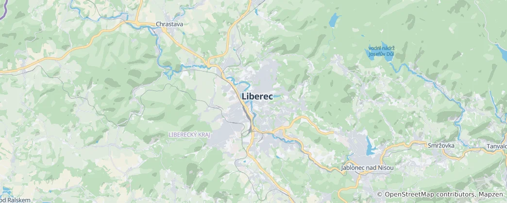 Mapa Liberec