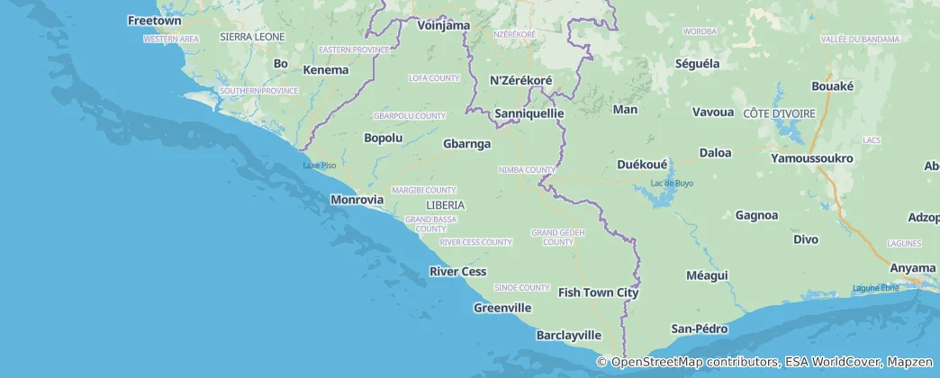 Map of Liberia