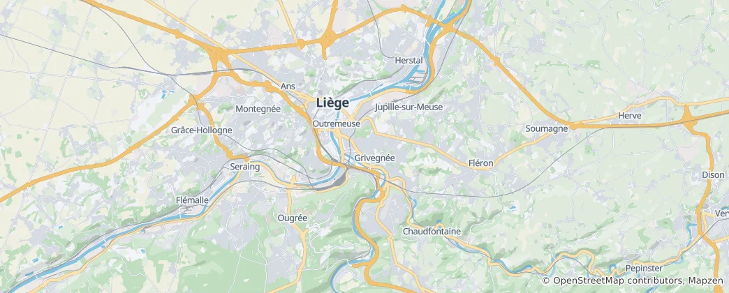 Map of Liège