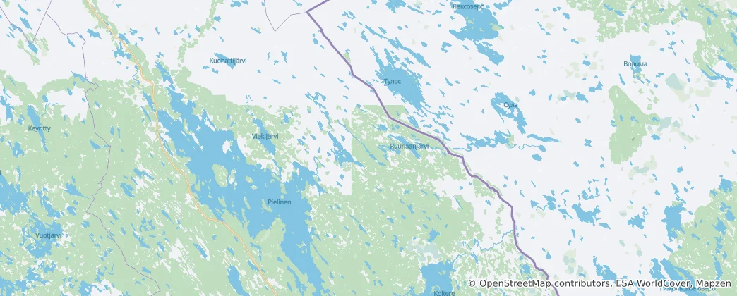 Mapa Lieksa