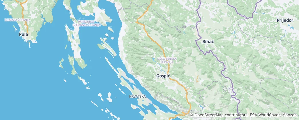 Mapa De Lika-Senj