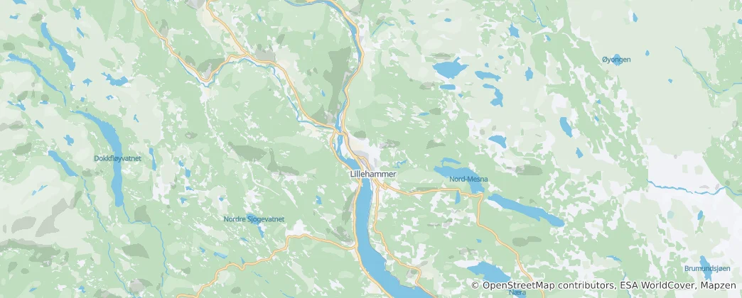 Mapa Lillehammer