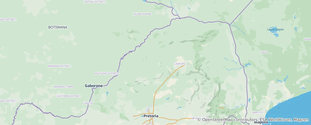 Mappa di Provincia del Limpopo