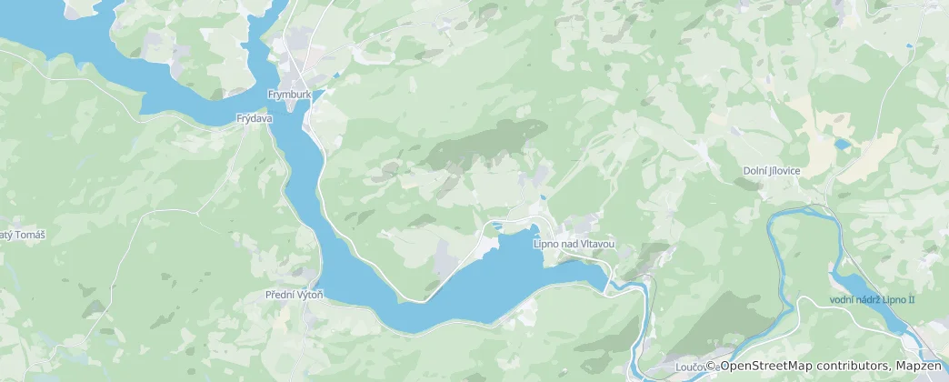Map of Lipno nad Vltavou