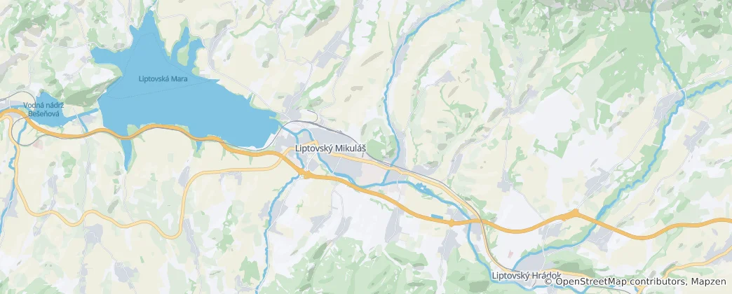Karte von Liptovský Mikuláš