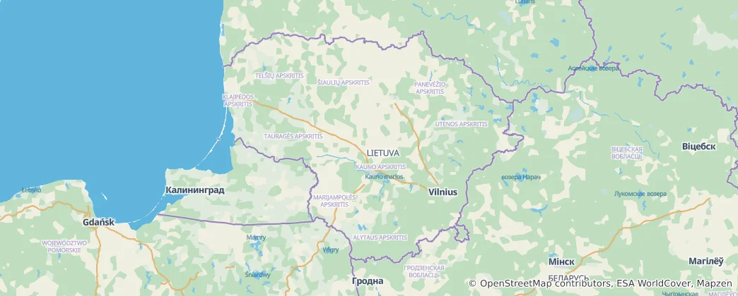 Map of Lithuania