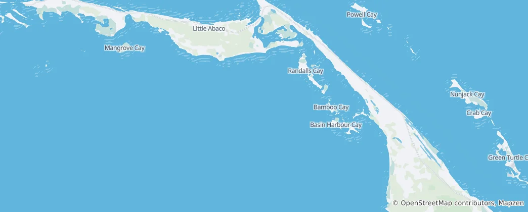 Kaart van Little Abaco Island