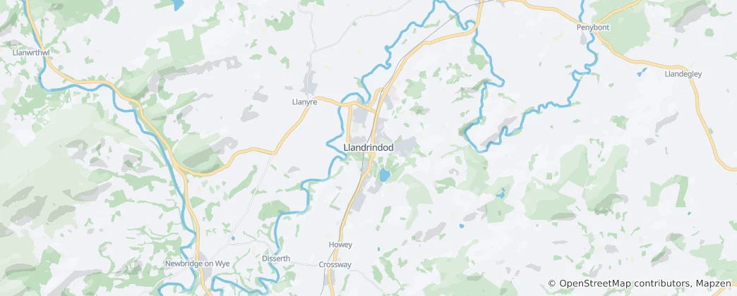Mapa De Llandrindod Wells