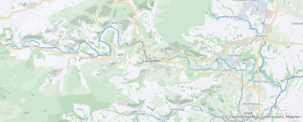 Map of Llangollen
