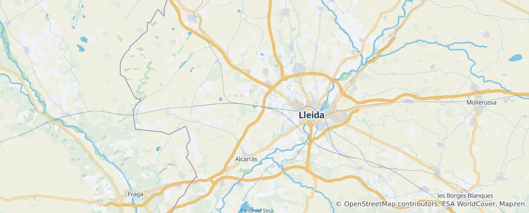 Karte von Lleida