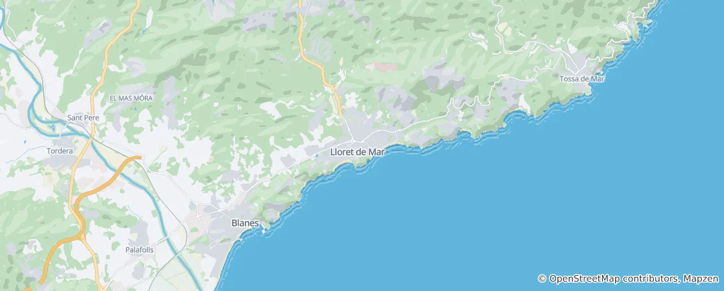 Mapa de Lloret de Mar
