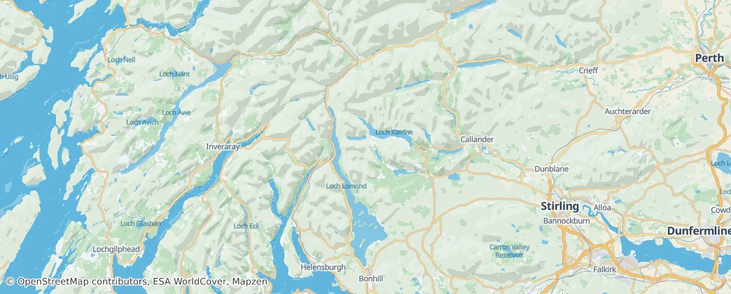 Loch Lomond and The Trossachs National Park — Map