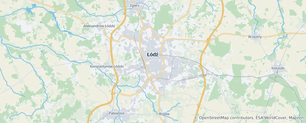 Map of Lodz