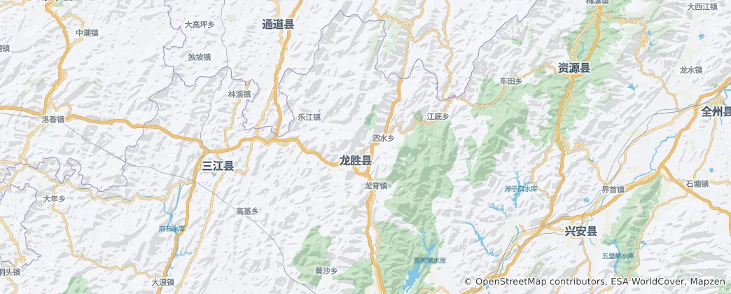 Mapa Longsheng