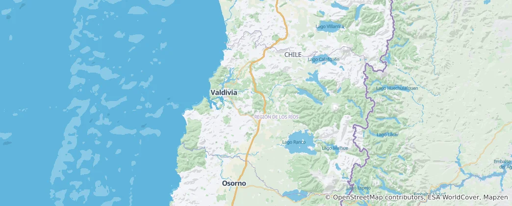 Mappa di regione di Los Ríos