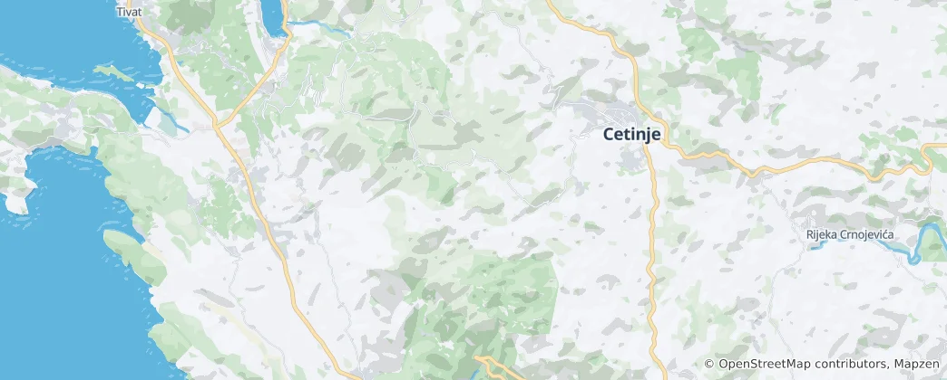 Mapa Národní park Lovćen