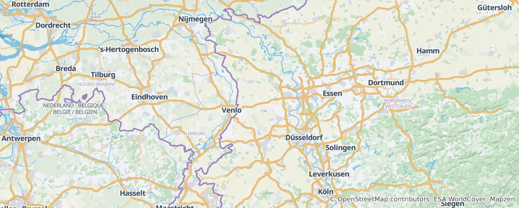 Karte von Niederrhein