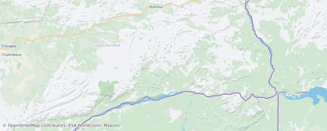 Lower Zambezi National Park — Map
