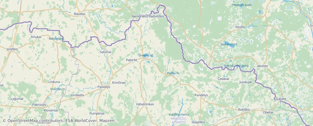 Biržų rajono savivaldybė — mapa