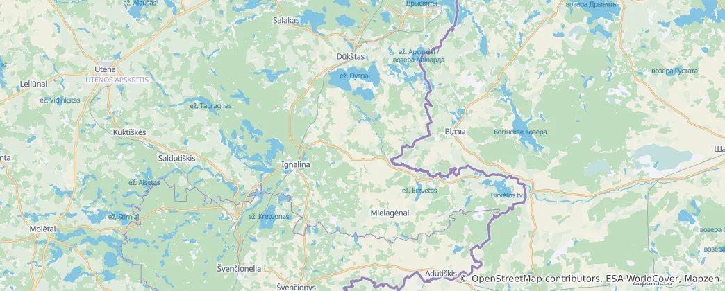 Mapa Ignalinos rajono savivaldybė