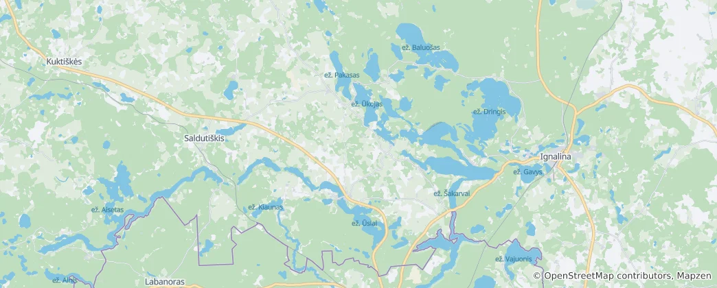 Mapa Linkmenų seniūnija