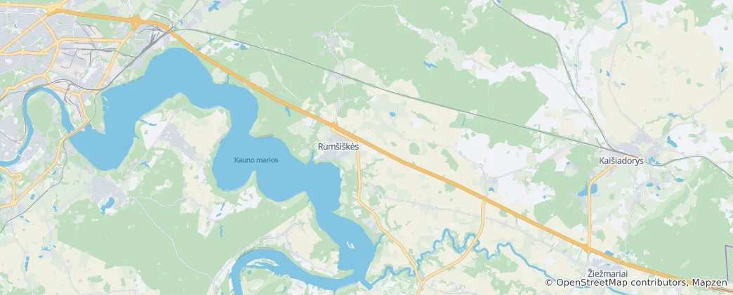Map of Rumšiškių seniūnija