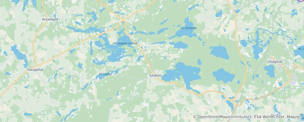 Mapa Salako seniūnija