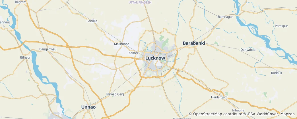 Karte von Lucknow