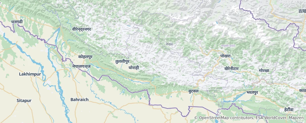 Mappa di Provincia di Lumbini