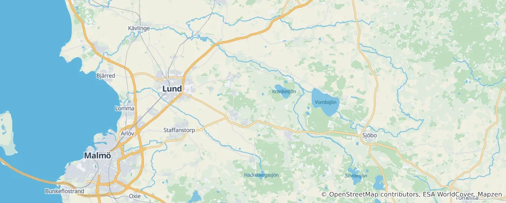 Mapa Lund