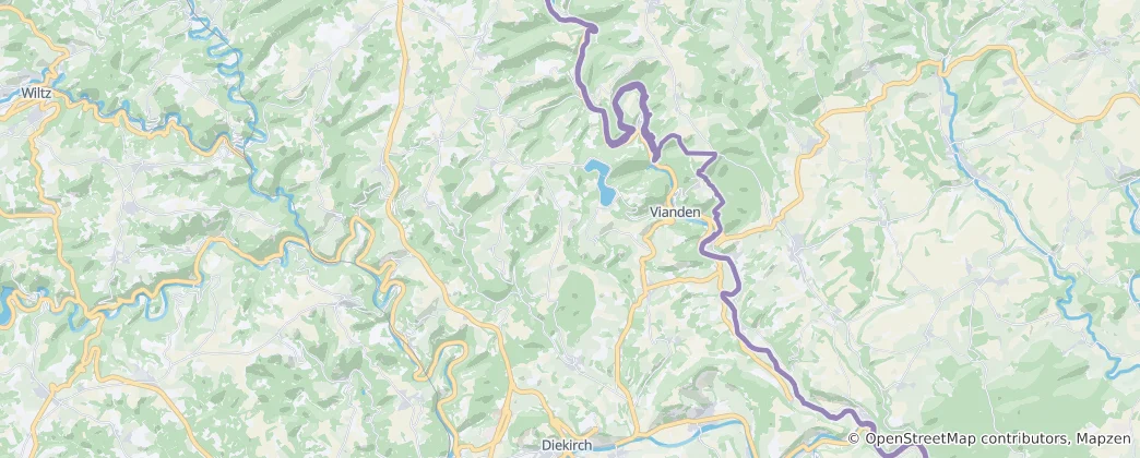 Mapa Kanton Vianden