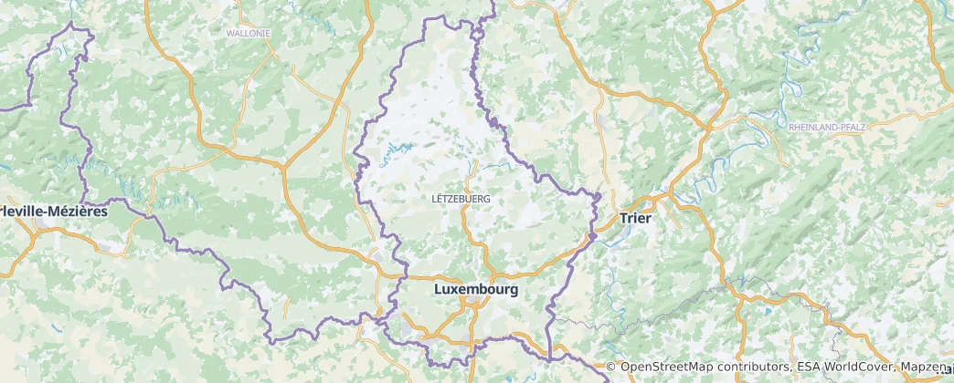 Mapa de Luxemburgo