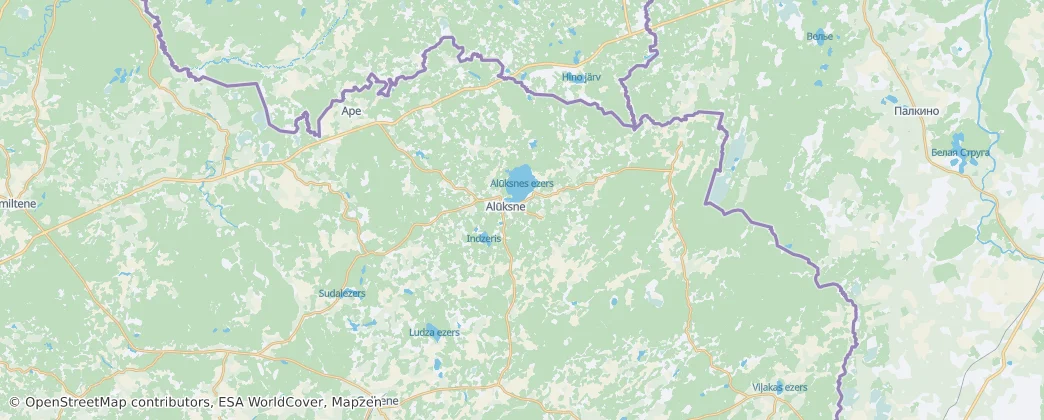 Map of Alūksne Municipality