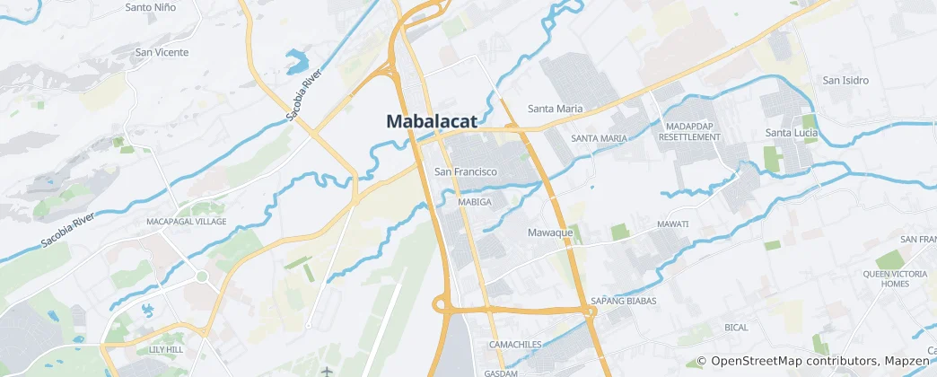 Map of Mabalacat