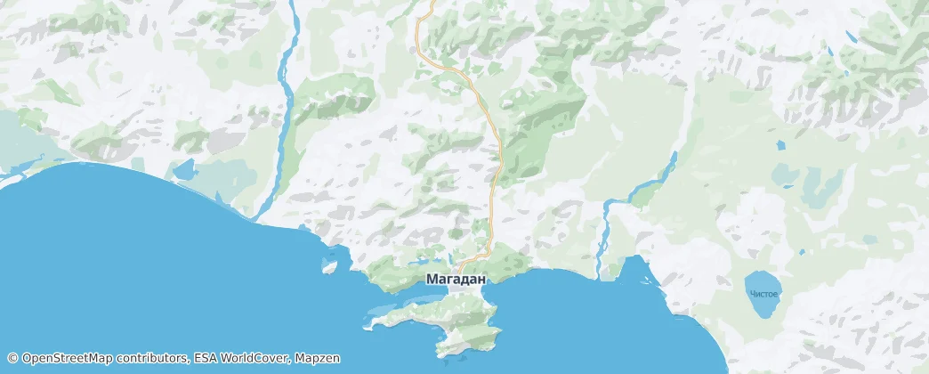 Magadan Urban District – Mapa