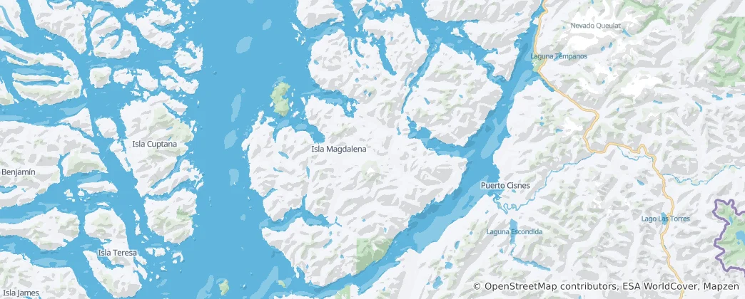 Mappa di Magdalena Island