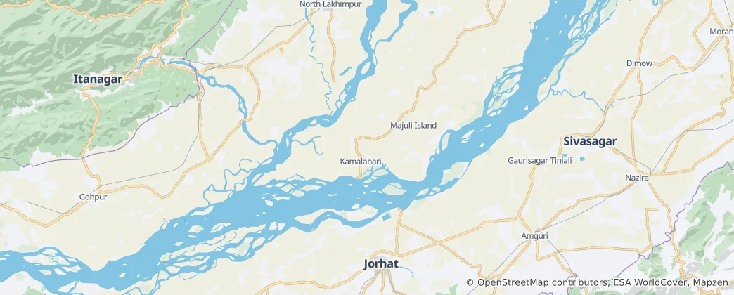 Mapa Majuli district