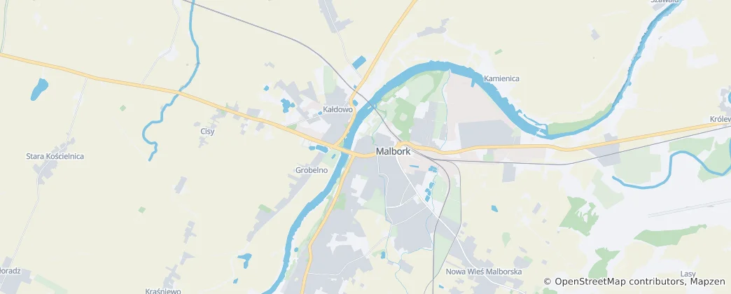 Map of Malbork