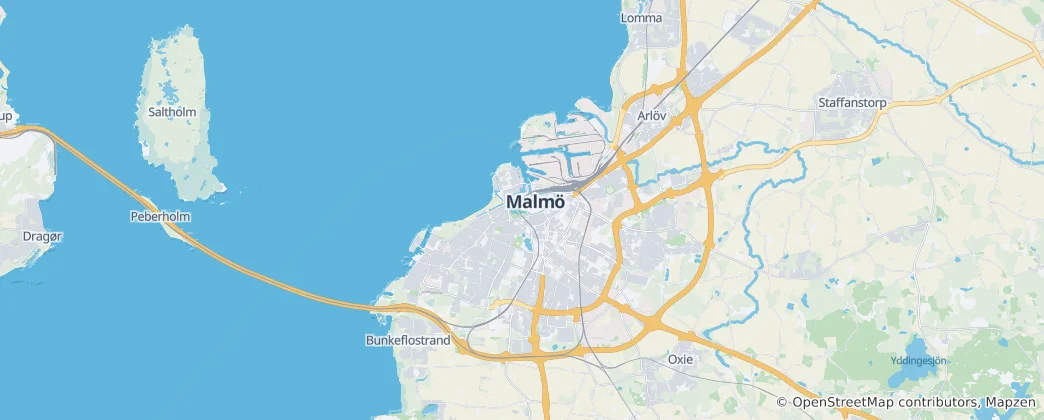Kaart van Malmö
