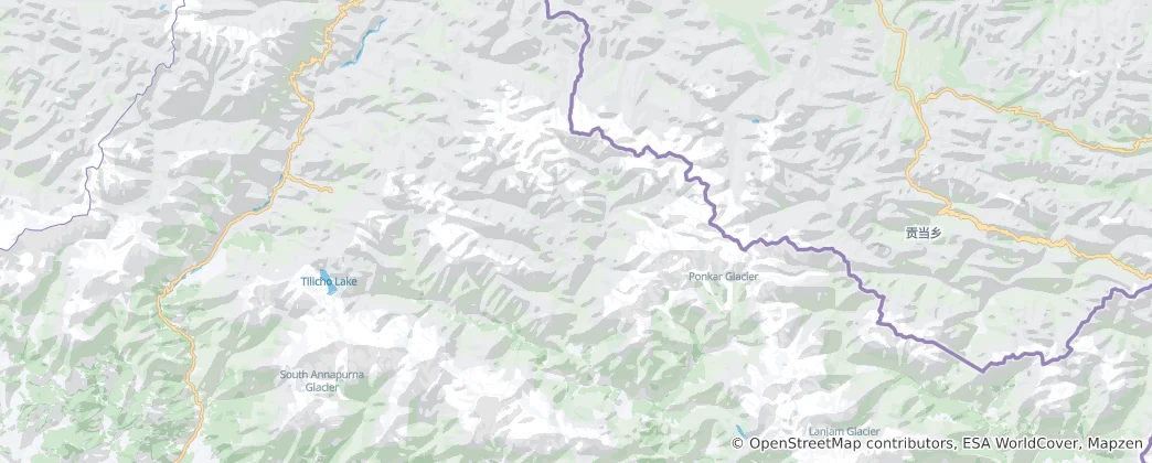 Manang İlçesi Haritası