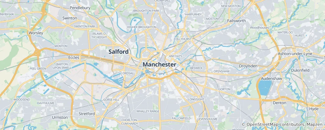 Map of Manchester