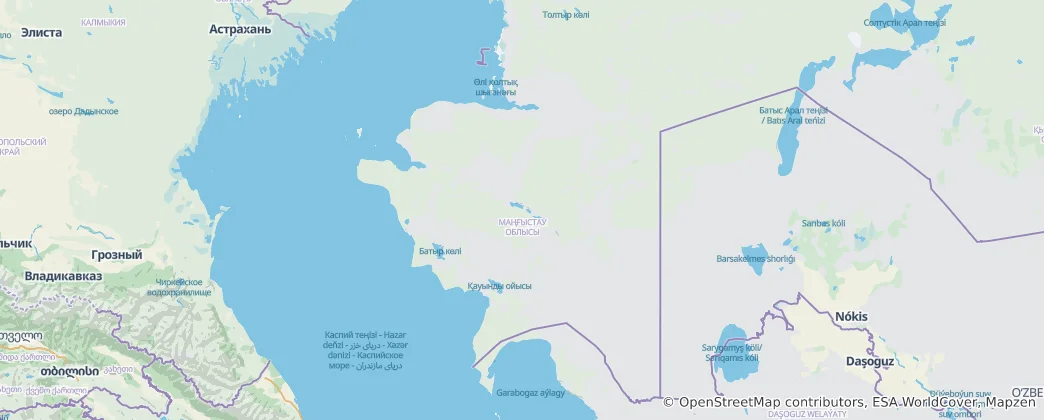 Map of Mangystau Region