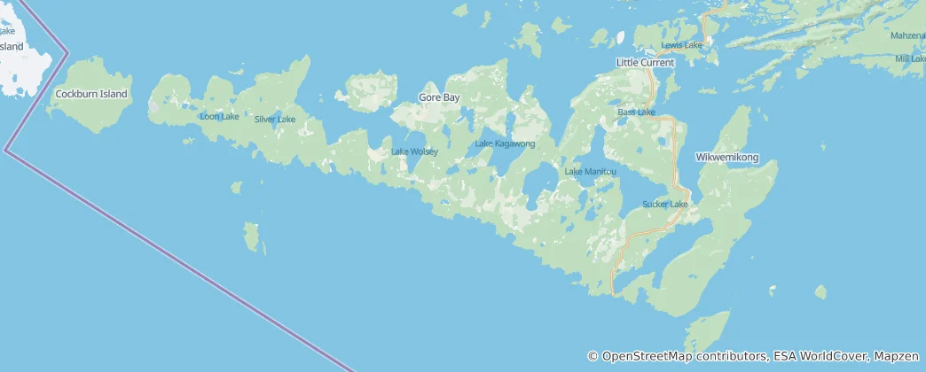 Mapa Manitoulin