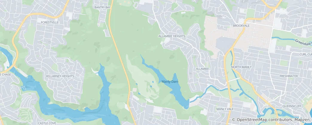 Mapa Manly Warringah War Memorial State Park