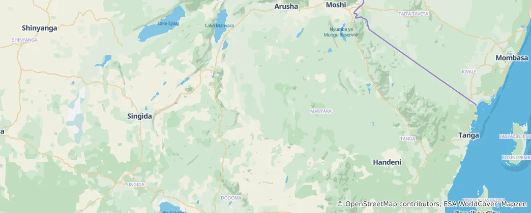 Map of Manyara Region
