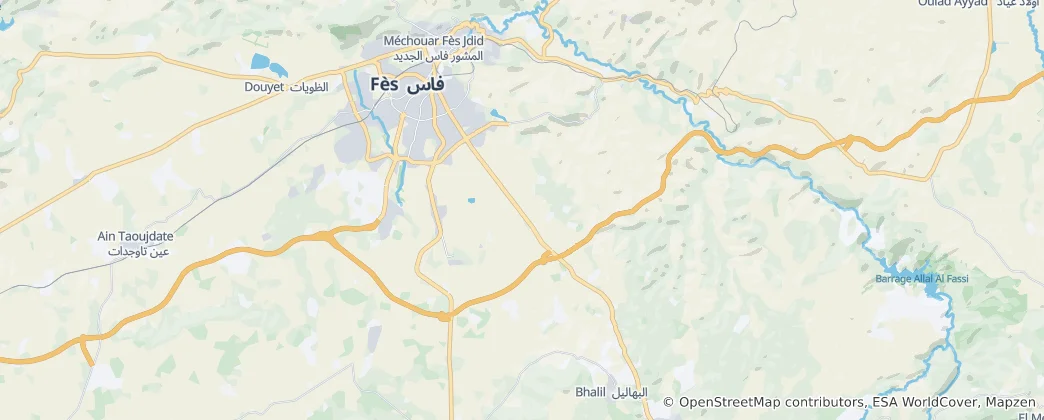 Mapa Prefektura Fès