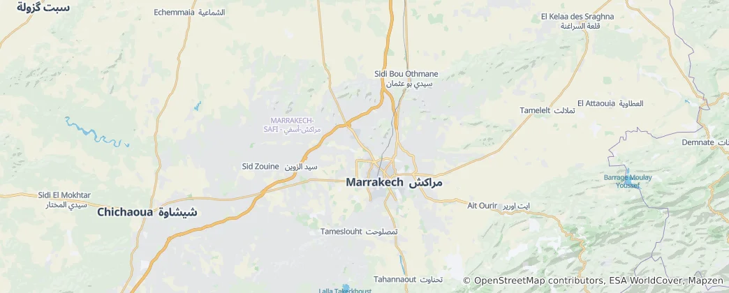 Mapa Marrakesh Prefecture