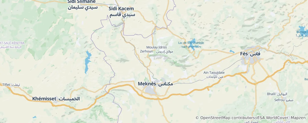 Mappa di provincia di Sidi Slimane