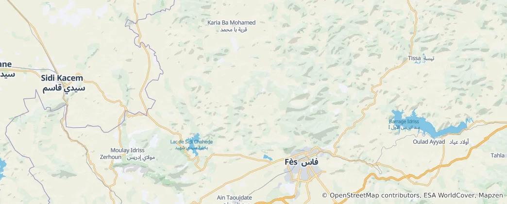 Mappa di provincia di Moulay Yacoub
